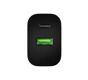 Natec Ribera USB Charger 1X USB-A + 1X USB-C 20W, Black