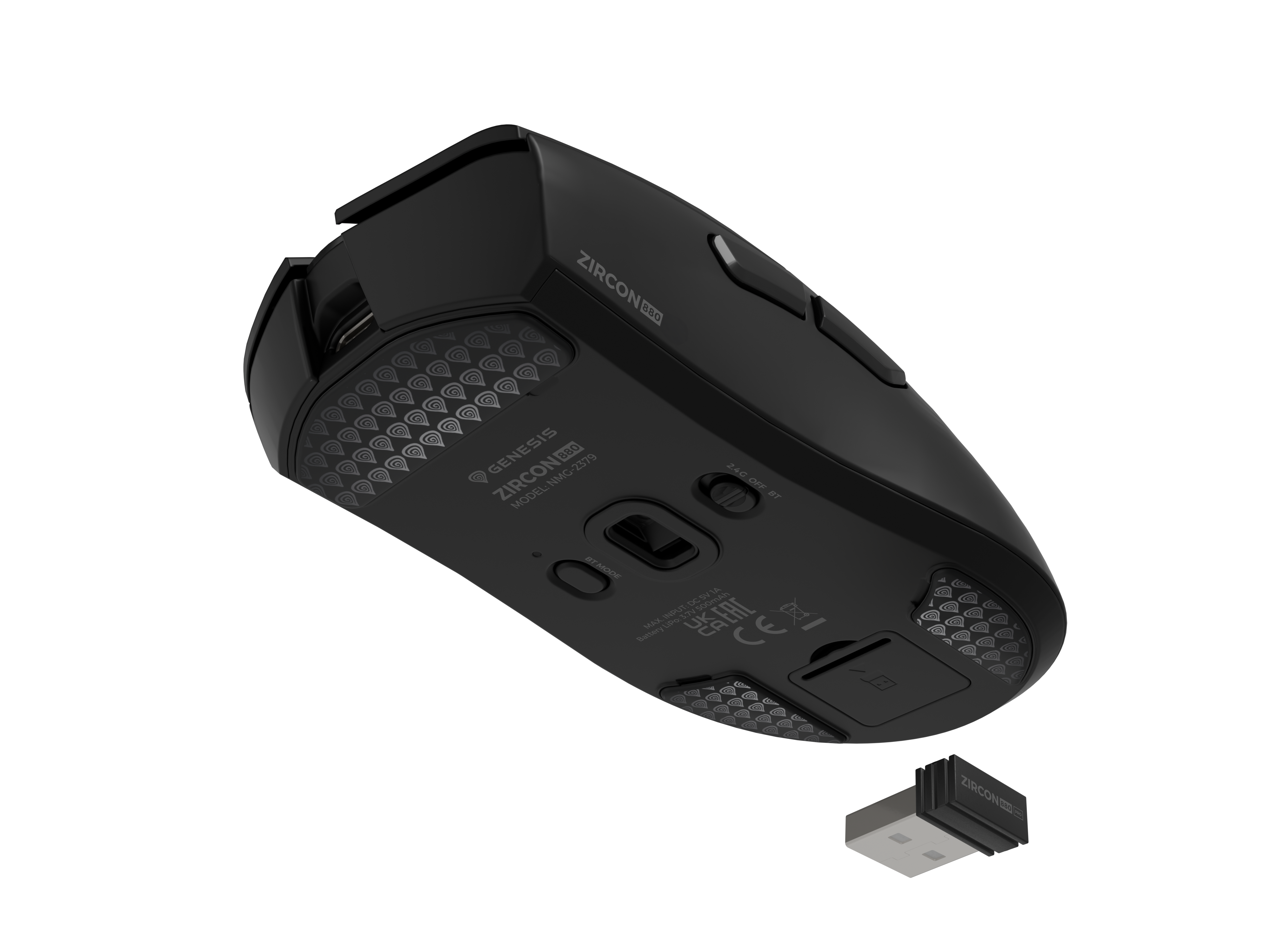 Genesis Zircon 880 Gaming Mouse, 12000DPI, Wireless, Black