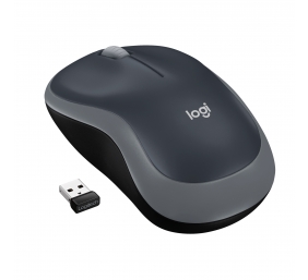 Logitech M185 Belaidė pelė, RF Wireless, 1000 DPI, Juoda/Pilka