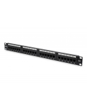 Digitus | Patch Panel | DN-91624U | Black | Category: CAT 6; Ports: 24 x RJ45; Retention strength: 7.7 kg; Insertion force: 30N max | 48.2 x 4.4 x 10.9 cm