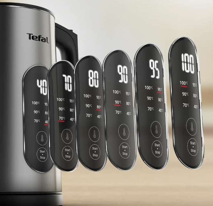 TEFAL Selection KI871DE0 | Kettle | Electric | 1500 W | 1.7 L | Plastic | 360° rotational base | Stainless steel