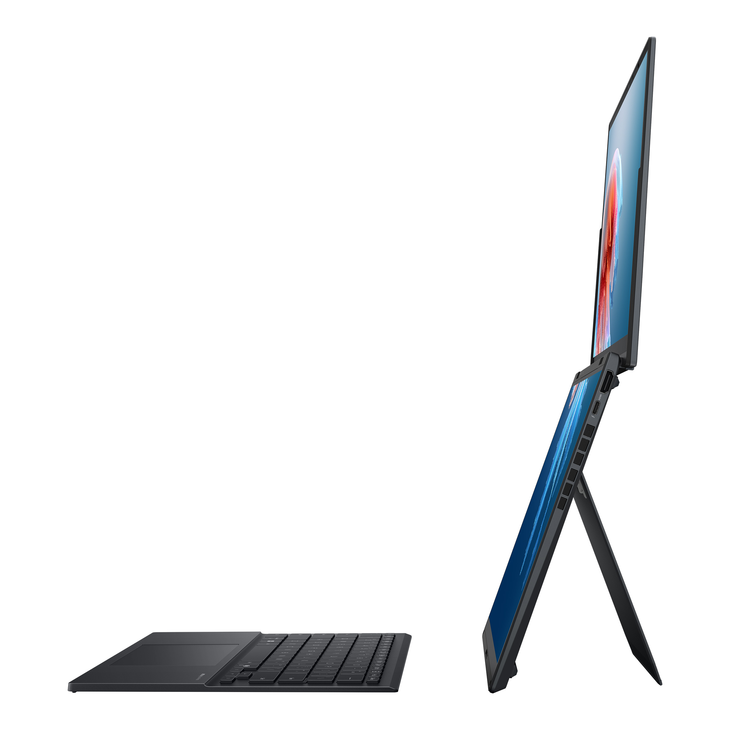 Asus | Zenbook Duo UX8406CA-QL287W | Inkwell Gray | 14 " | OLED | Touchscreen | FHD | 1920 x 1200 pixels | Intel Core Ultra 7 | 255H | 16 GB | LPDDR5X | Solid-state drive capacity 1000 GB | Intel Arc Graphics | Windows 11 Home | 802.11be | Bluetooth versi