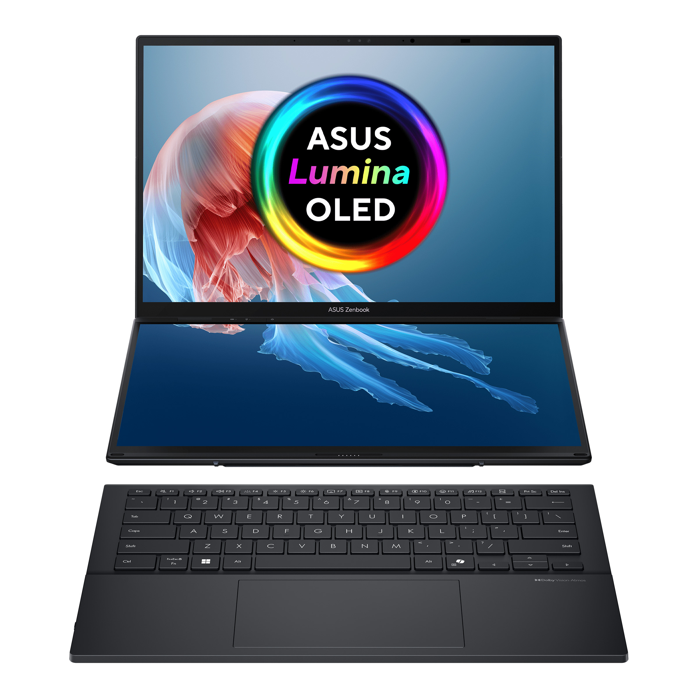 Asus | Zenbook Duo UX8406CA-QL287W | Inkwell Gray | 14 " | OLED | Touchscreen | FHD | 1920 x 1200 pixels | Intel Core Ultra 7 | 255H | 16 GB | LPDDR5X | Solid-state drive capacity 1000 GB | Intel Arc Graphics | Windows 11 Home | 802.11be | Bluetooth versi