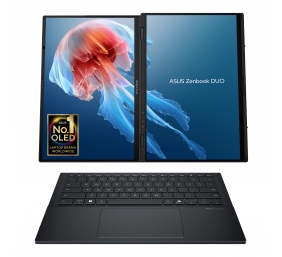 Asus | Zenbook Duo UX8406CA-QL287W | Inkwell Gray | 14 " | OLED | Touchscreen | FHD | 1920 x 1200 pixels | Intel Core Ultra 7 | 255H | 16 GB | LPDDR5X | Solid-state drive capacity 1000 GB | Intel Arc Graphics | Windows 11 Home | 802.11be | Bluetooth versi