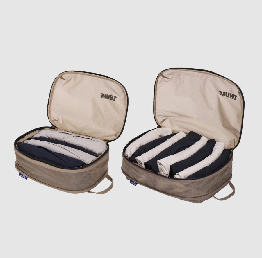 Thule | Compression Cube Set, Small/Medium | Packing Cube | Gentle Beige