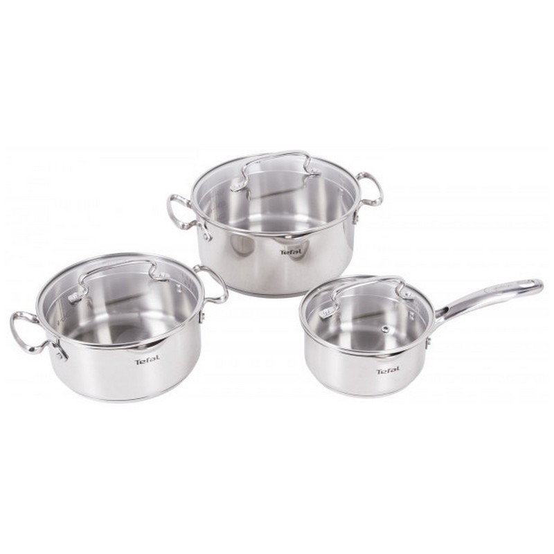 TEFAL | Cookware set | G719S674 Duetto+ | Stainless steel | Dishwasher proof | Lid included | Stainless steel