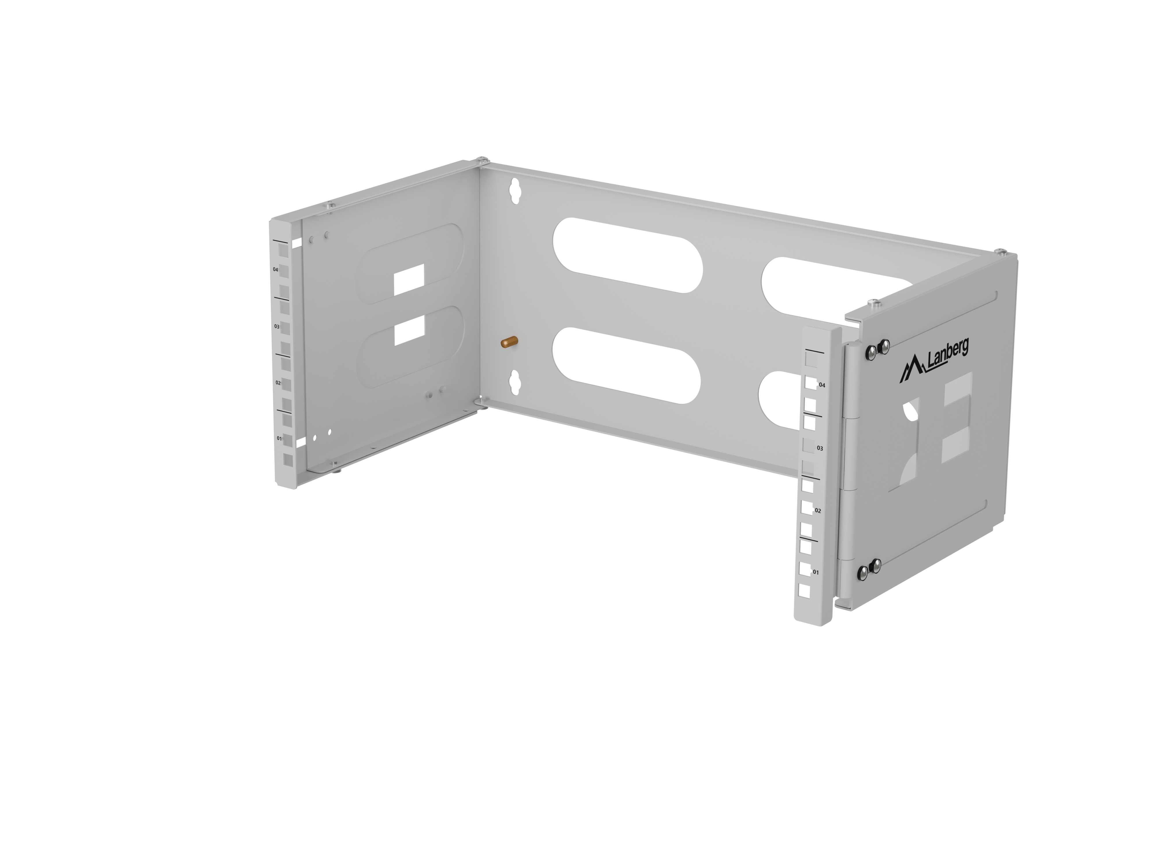 Lanberg Folding Bracket Wall-mount 19" 4U | FB01-5404-10S | Grey