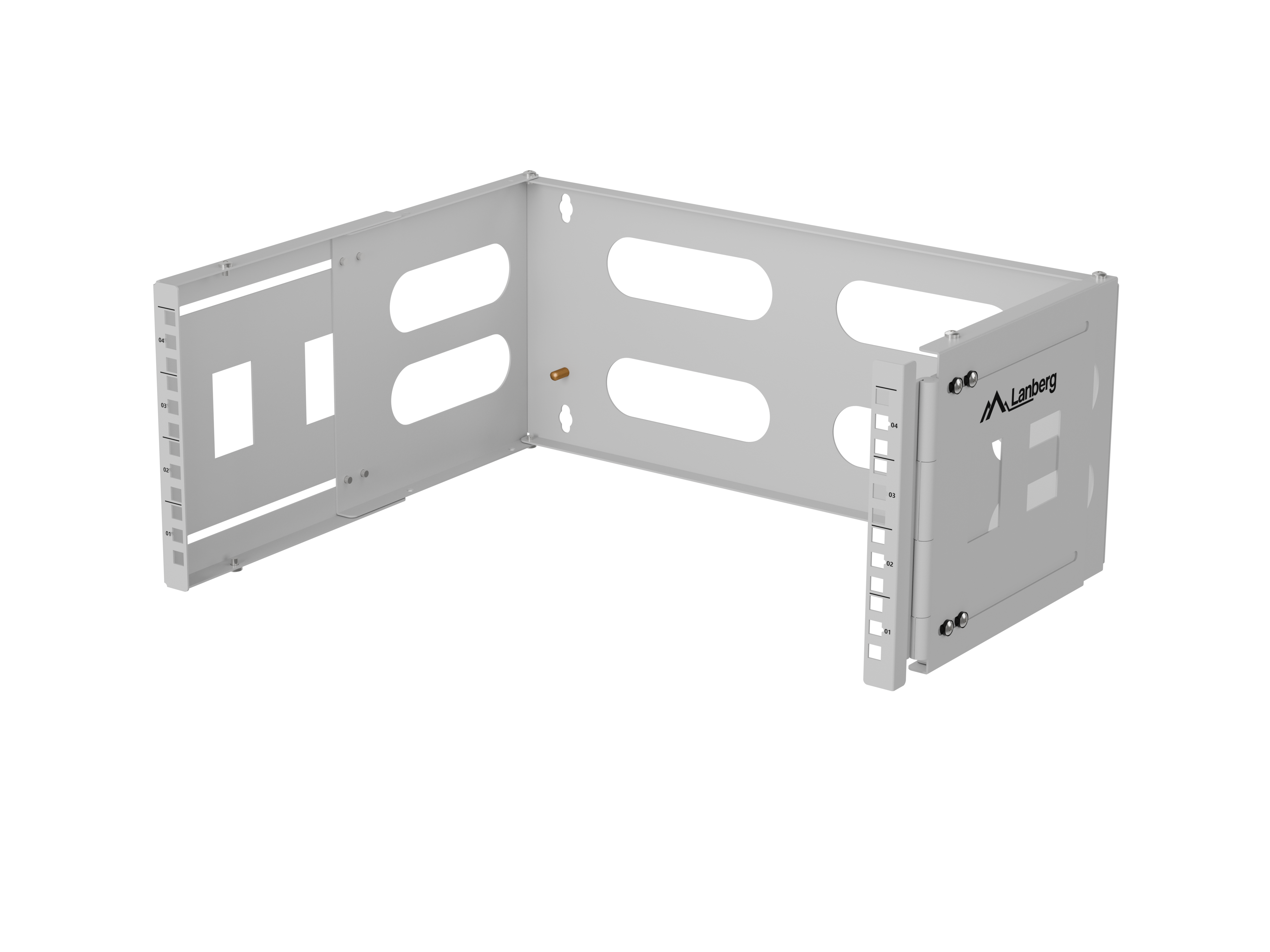Lanberg Folding Bracket Wall-mount 19" 4U | FB01-5404-10S | Grey
