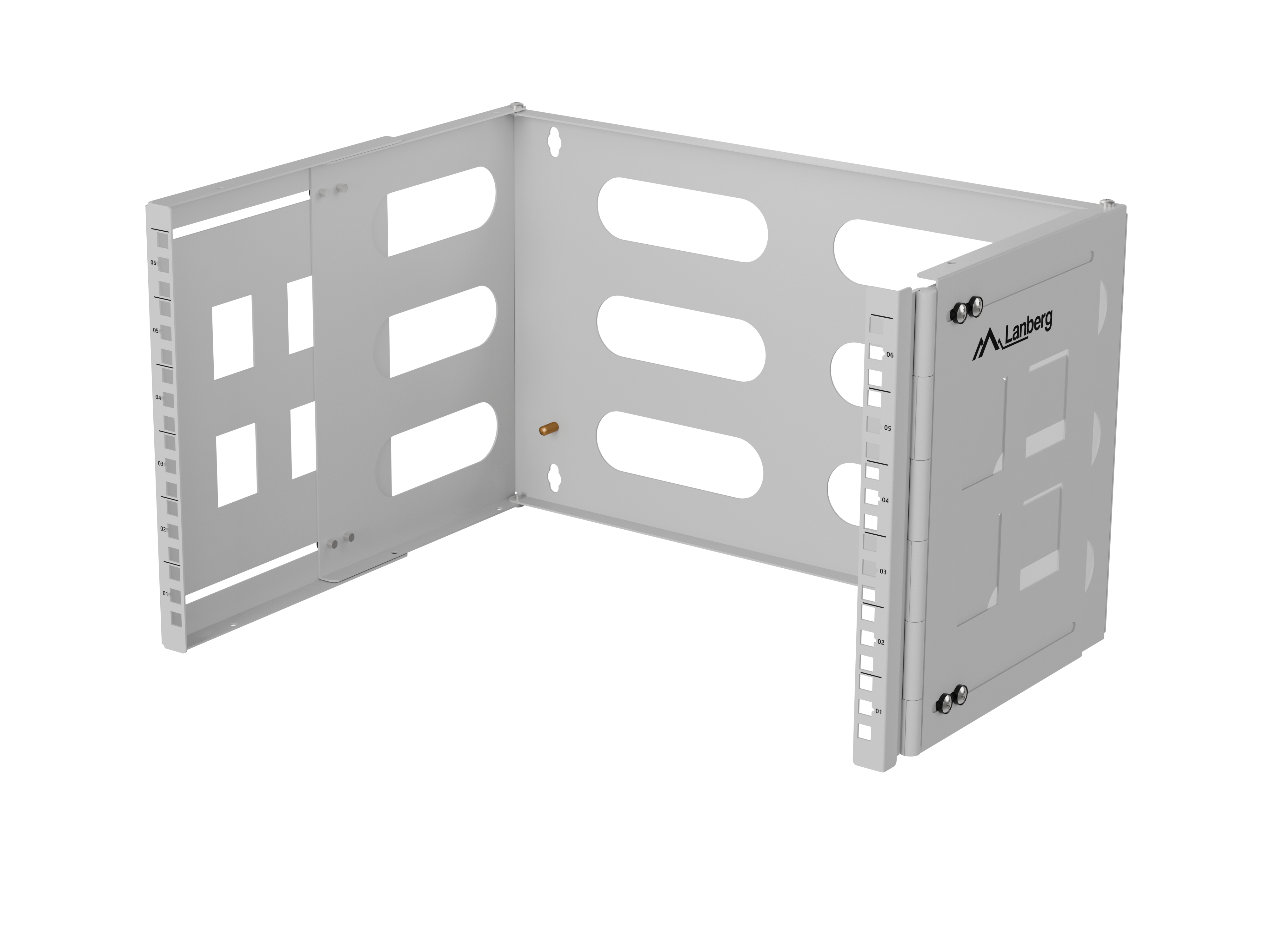 Lanberg Folding Bracket Wall-mount 19" 6U | FB01-5406-10S | Grey