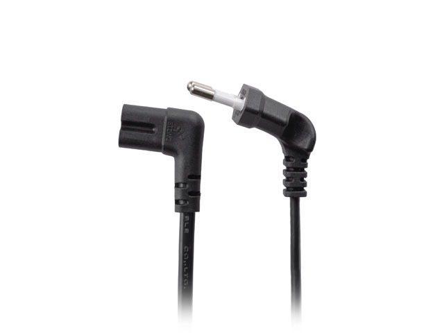 Lanberg CEE 7/16 to EC 320 C7 Euro (radio) power cord 1.8m angled VDE | CA-C7CA-12CC-0018-BK