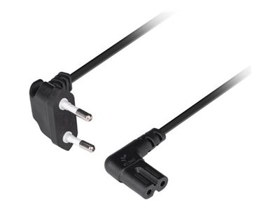 Lanberg CEE 7/16 to EC 320 C7 Euro (radio) power cord 1.8m angled VDE | CA-C7CA-12CC-0018-BK