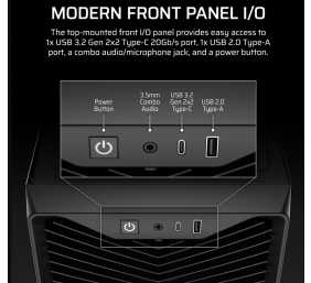 Corsair PC Case | 3200D RS | Black | Mid-Tower