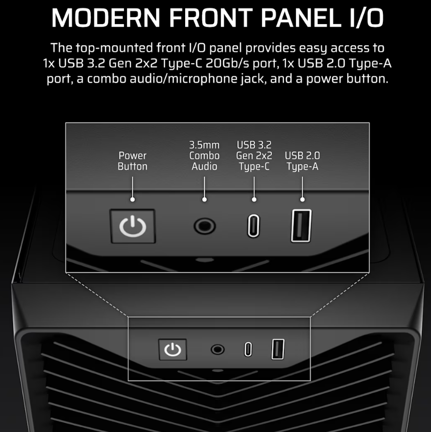 Corsair PC Case | 3200D RS | Black | Mid-Tower