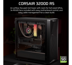 Corsair PC Case | 3200D RS | Black | Mid-Tower