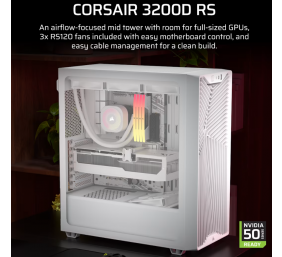 Corsair PC Case | 3200D RS | White | Mid-Tower