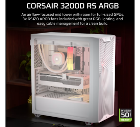 Corsair PC Case | 3200D RS ARGB | White | Mid-Tower