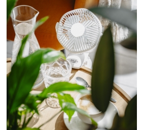 Adler Rechargeable fan with clip | AD 7335 | Table Fan | 6 W | Diameter 12.7 cm | Number of speeds 3 | Oscillation | White
