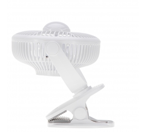 Adler Rechargeable fan with clip | AD 7335 | Table Fan | 6 W | Diameter 12.7 cm | Number of speeds 3 | Oscillation | White