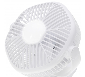 Adler Rechargeable fan with clip | AD 7335 | Table Fan | 6 W | Diameter 12.7 cm | Number of speeds 3 | Oscillation | White