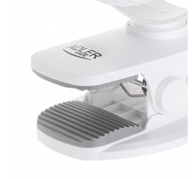 Adler Rechargeable fan with clip | AD 7335 | Table Fan | 6 W | Diameter 12.7 cm | Number of speeds 3 | Oscillation | White