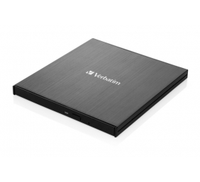 Verbatim 43886 External Slimline CD/DVD Writer Išorinis optinis įrenginys, USB-C/USB-A, Juoda
