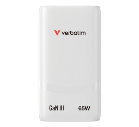 Verbatim 32355 Fold 'n' Go GaN Įkroviklis 65W 2-Port, USB-C, EU Plug, Balta