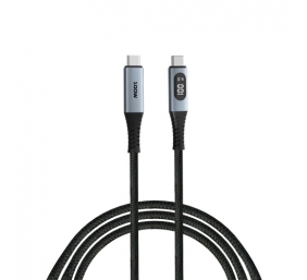 Verbatim 31848 Sync &amp; Charge Kabelis USB-C į USB-C 100W 480Mbps 120cm, Power Display, Pilka/Juoda