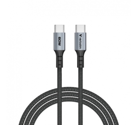 Verbatim 31845 Sync &amp; Charge Kabelis USB-C į USB-C 60W 480Mbps 120cm, Pilka/Juoda