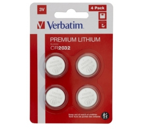 Verbatim 49533 Lithium baterijos CR2032 3V (4 vnt pakuotėje)