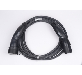 Evaka EV Charging Cable Type 2-Type 2, 22 kW, 32 A, 5 x 6 mm2, 1 x 0.5 mm2, 5 m | ITGAM3871 | Black