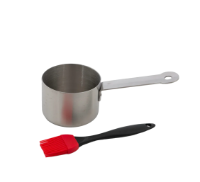 Barbecook | Stainless steel saucepot with brush, 10.5 x 7.5 x 23 cm | BC-ACC-7211