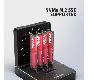 AXAGON ADSA-M2C44 USB4 docking station for 4x M.2 NVMe SSDs with disk cloning function without a PC