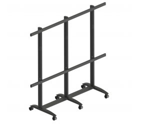 EDBAK Floor stand | TRV400.006 Videoconferencing trolley for Samsung | Height adjustment | 130 " | Maximum weight (capacity) 200 kg | Black