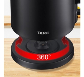 TEFAL | KO1408E0 Thermo Protect | Kettle | Electric | 1500 W | 1.5 L | Stainless steel/Plastic | 360° rotational base | Black