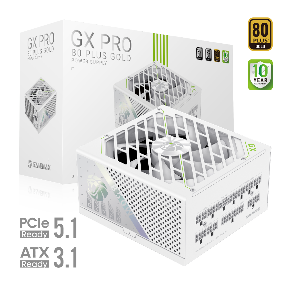 Gamemax PSU | GX PRO 850G WH | 850 W | Gold | Modular