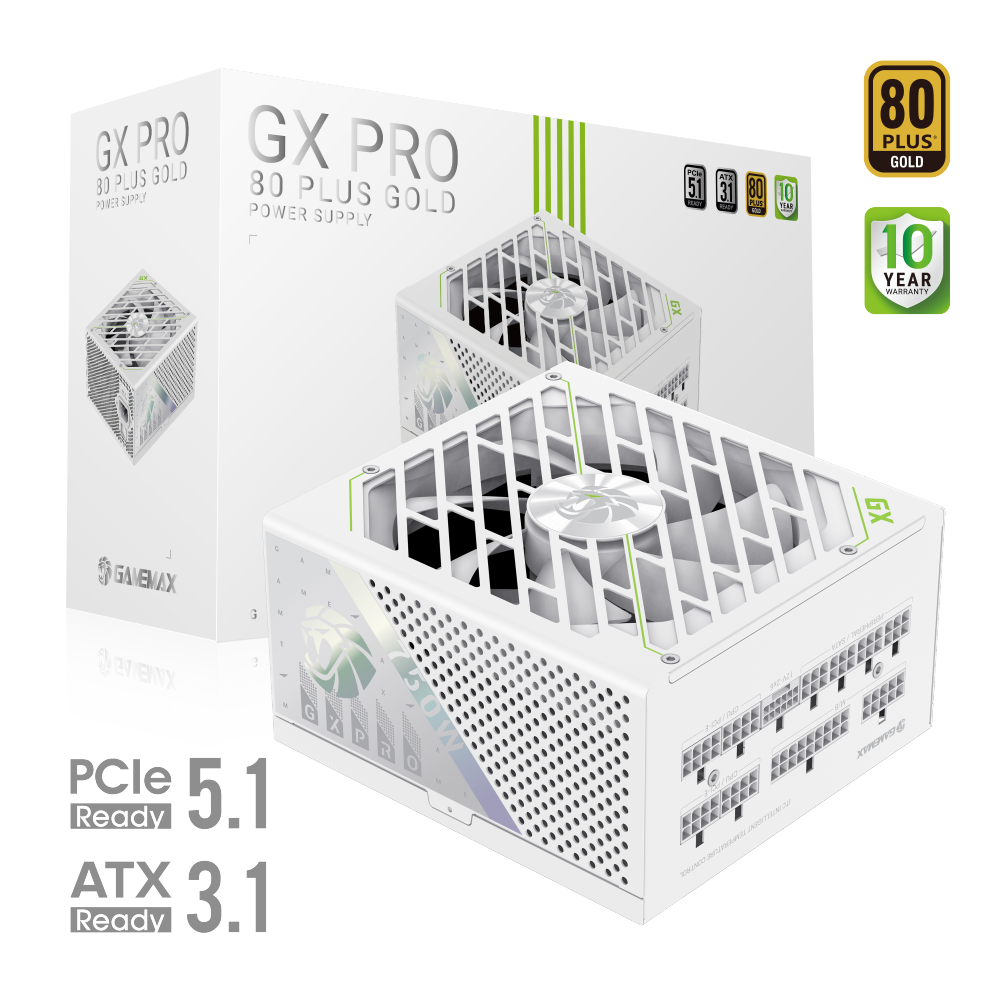 Gamemax PSU | GX PRO 750G WH | 750 W | Gold | Modular