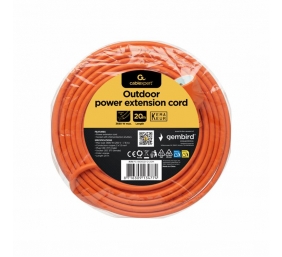 Cablexpert | Power extension cord, 20 m | PC-186XOD-O-20M | Cord | Orange