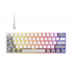 CORSAIR CLIPPER PRO MINI 60 Hall Effect Gaming Keyboard, Backlit RGB LED, CORSAIR MGX Core, White , PBT DS Keycaps