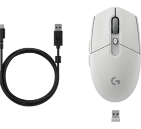 Logitech G305 X SUPERLIGHT Belaidė žaidimų pelė RF Wireless + Bluetooth, 44000 DPI, Balta