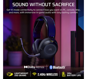 Corsair Gaming Headset | HS35 v3 | Bluetooth | Over-Ear | Microphone | Carbon | Wireless
