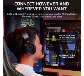 Corsair Gaming Headset | HS35 v3 | Bluetooth | Over-Ear | Microphone | Carbon | Wireless