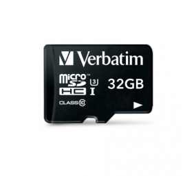 Verbatim 47041 Pro U3 Micro SDHC Atminties kortelė 32GB + microSD į SD Adapteris