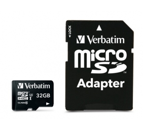 Verbatim 47041 Pro U3 Micro SDHC Atminties kortelė 32GB + microSD į SD Adapteris