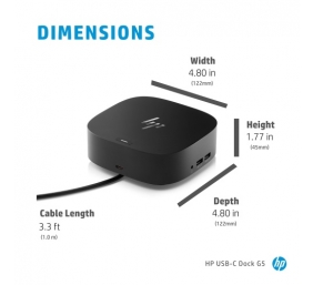 HP USB-C Dock G5 (5TW10AA) Jungčių stotelė, Juoda (SPEC)