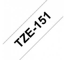 Brother TZe-151 (TZe151) Laminuota ženklinimo juostelė 24mm 8m, Black on Clear