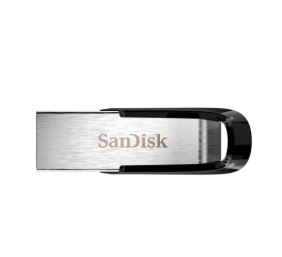 SanDisk Ultra Flair USB atmintinė 64GB, USB-A 3.0, Juoda/Sidabrinė