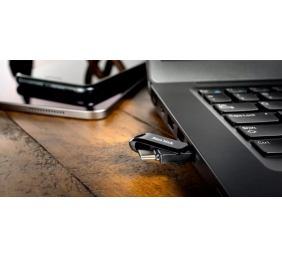 SanDisk Ultra Dual Drive Go USB atmintinė 256GB, USB-C/USB-A 3.2 Gen 1, Juoda