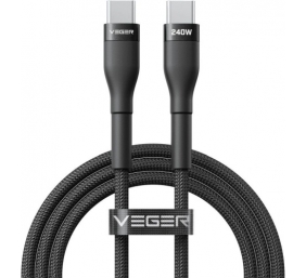 Veger Kabelis USB-C to USB-C PD 48V 5A 240W CC03 1.5m, Juoda