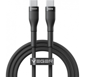 Veger Kabelis USB-C to USB-C PD 20V 5A 100W CC05 1.5m, Juoda