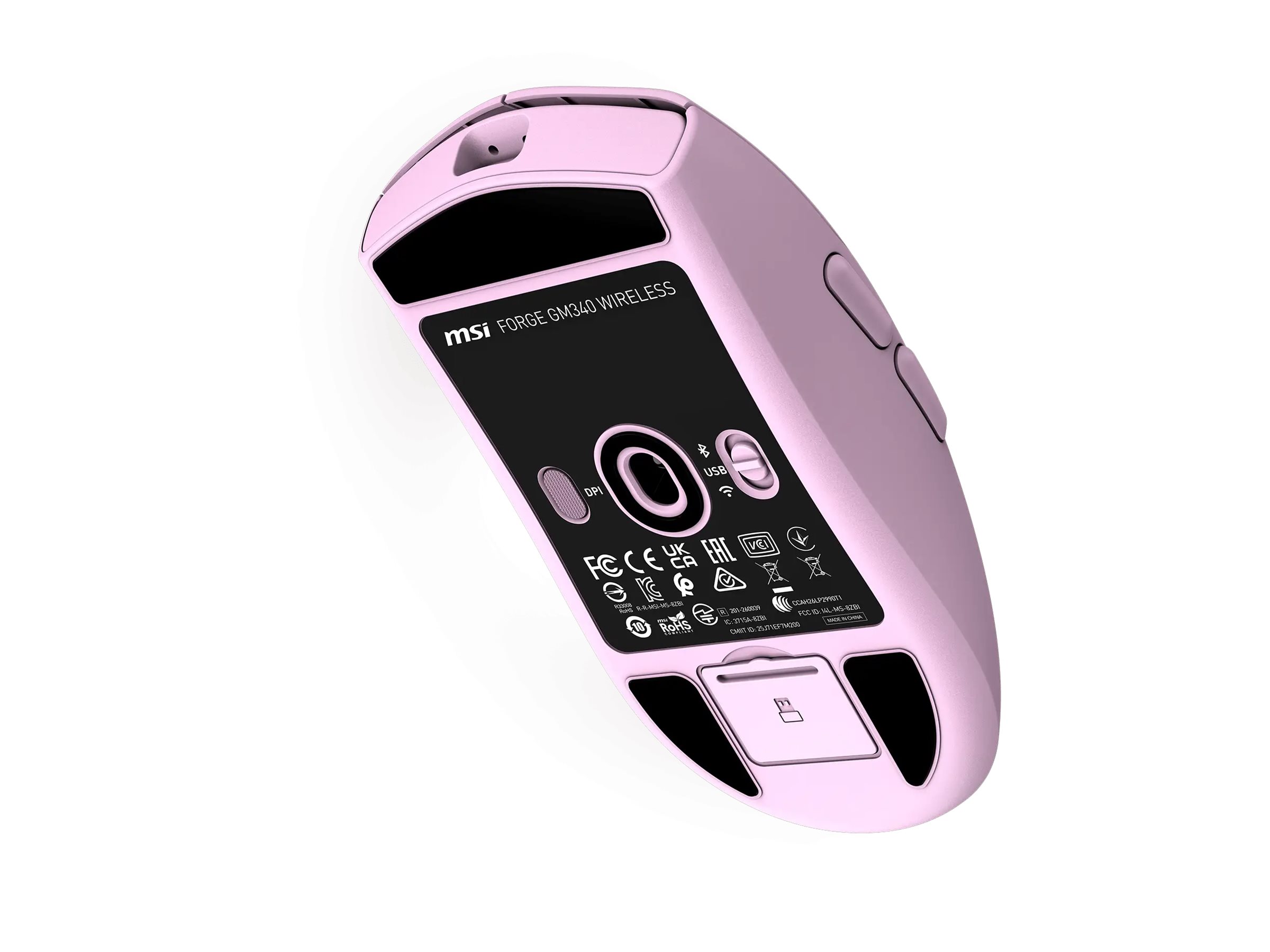 MSI Gaming Mouse | FORGE GM340 WIRELESS | Wireless | 2.4 GHz, Bluetooth , USB | Violet